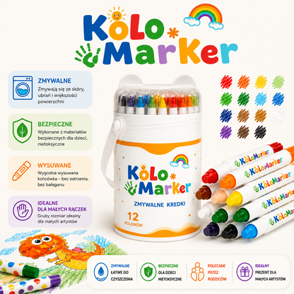 Kolo Marker™ Zmywalne Kredki