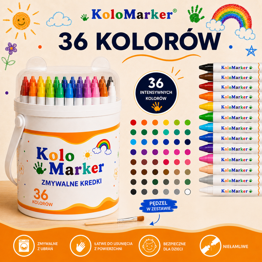 Kolo Marker™ Zmywalne Kredki